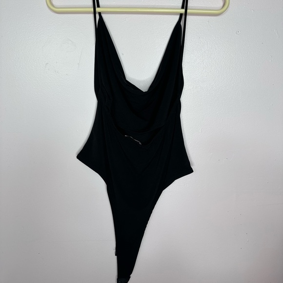 Draped Front & Backless Bodysuit - Picture 2 of 4